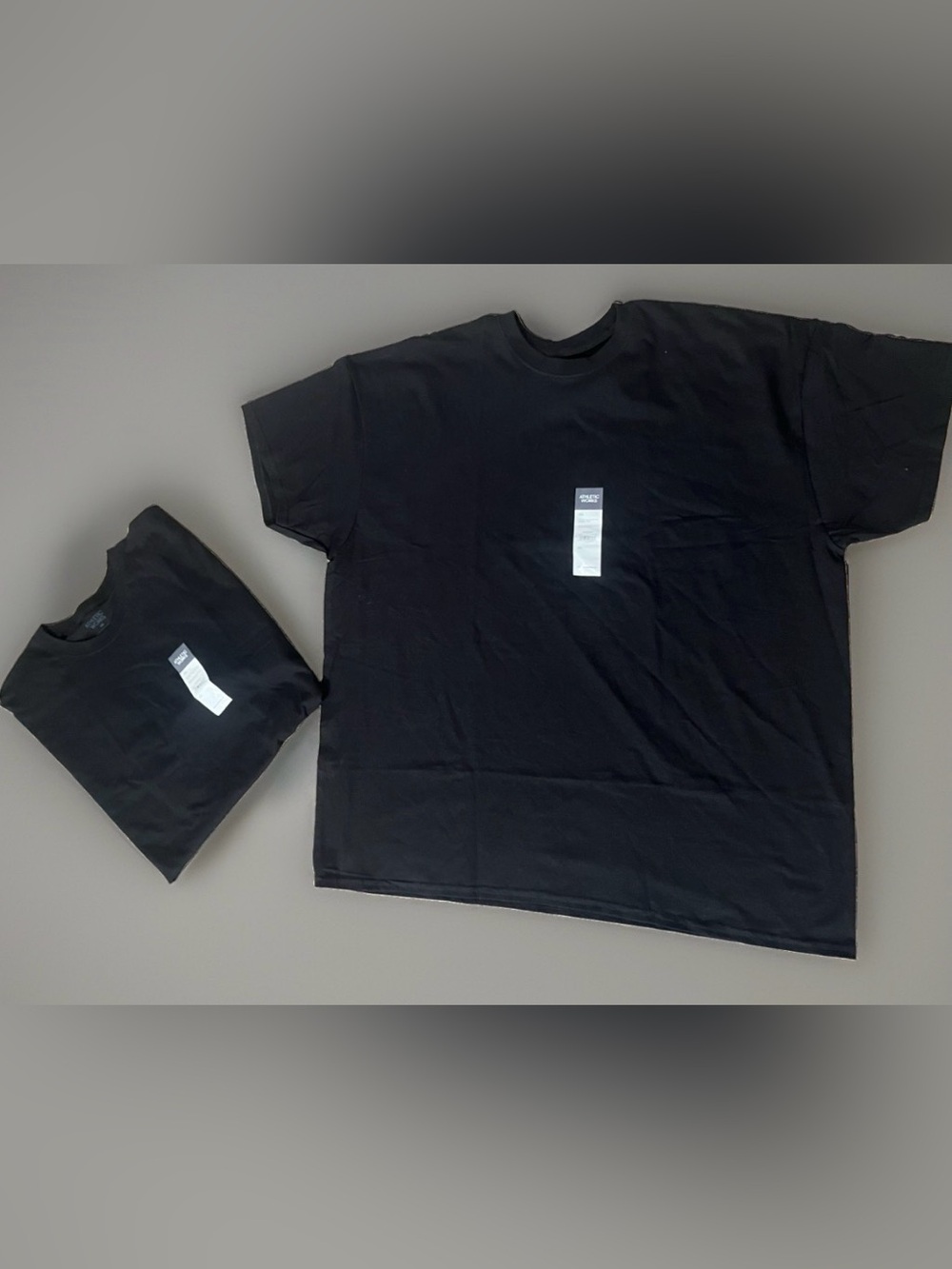 Classic Black Crew Neck T-Shirt - Set of 2 Men’s 2X ~New~ Loose Fit Breathable